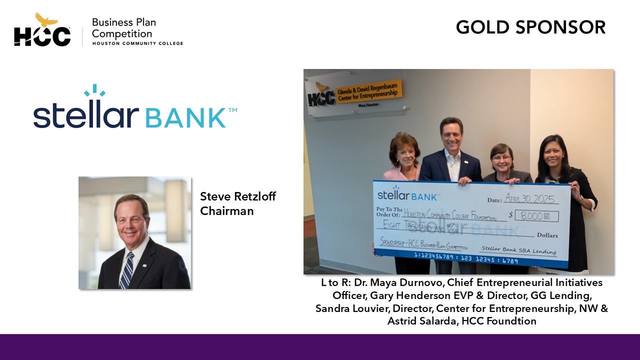 Stellar Bank 2025 Business Plan Competition Gold Sponsor