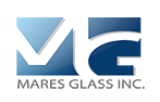graphic of a M and a G with words mares glass, inc. as a logo